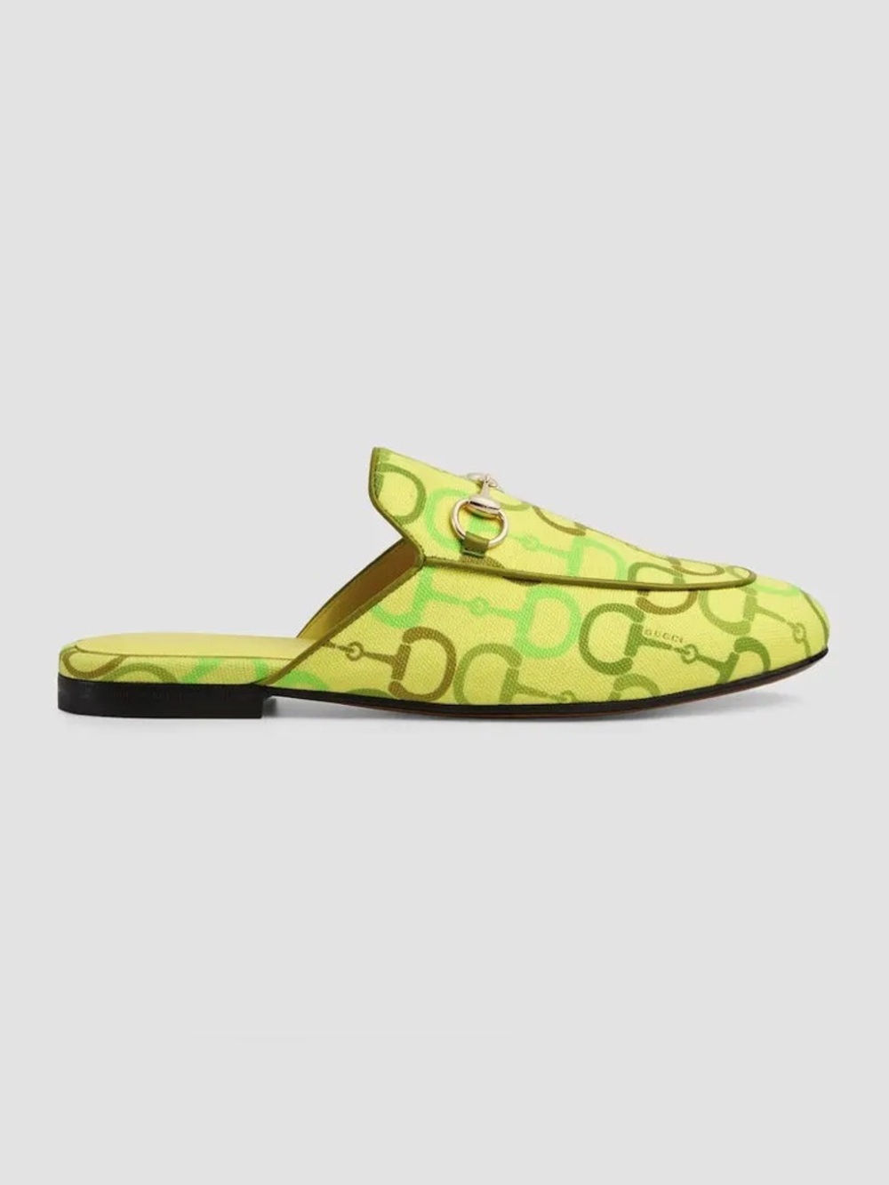 Gucci Yellow Neon Horsebit Princetown Mules